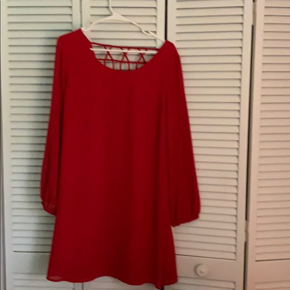 Red Long sleeve Dress